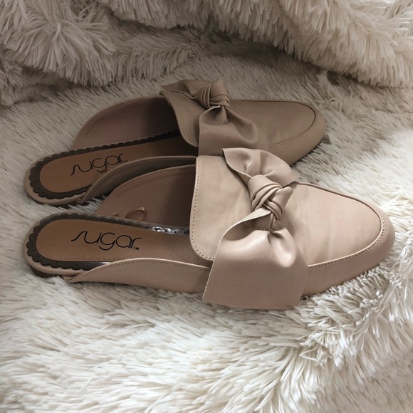 Muted pink slide on loafers with bow! - Picture 3 of 3